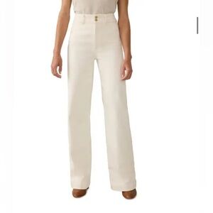 Faherty Terry Harbor High Waist Wide Leg Jeans
